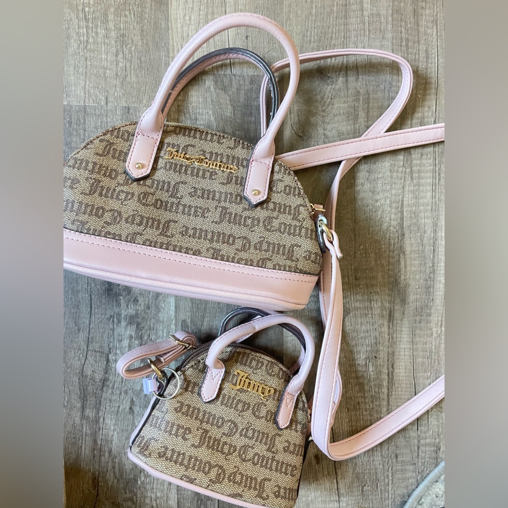 Juicy Couture Pink and Brown Crossbody Bag